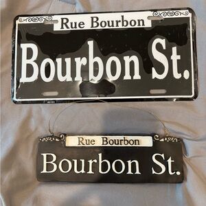 Rue Bourbon Street Sign Set